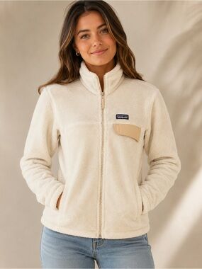 PATAGONIA Polartec  Thermal Pro Cream Full Zip Fleece Jacket Women’s Size SMALL